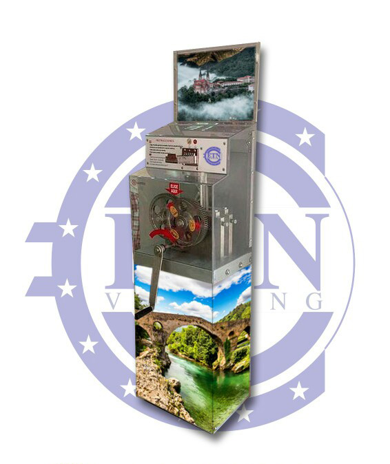 máquina de monedas elongadas